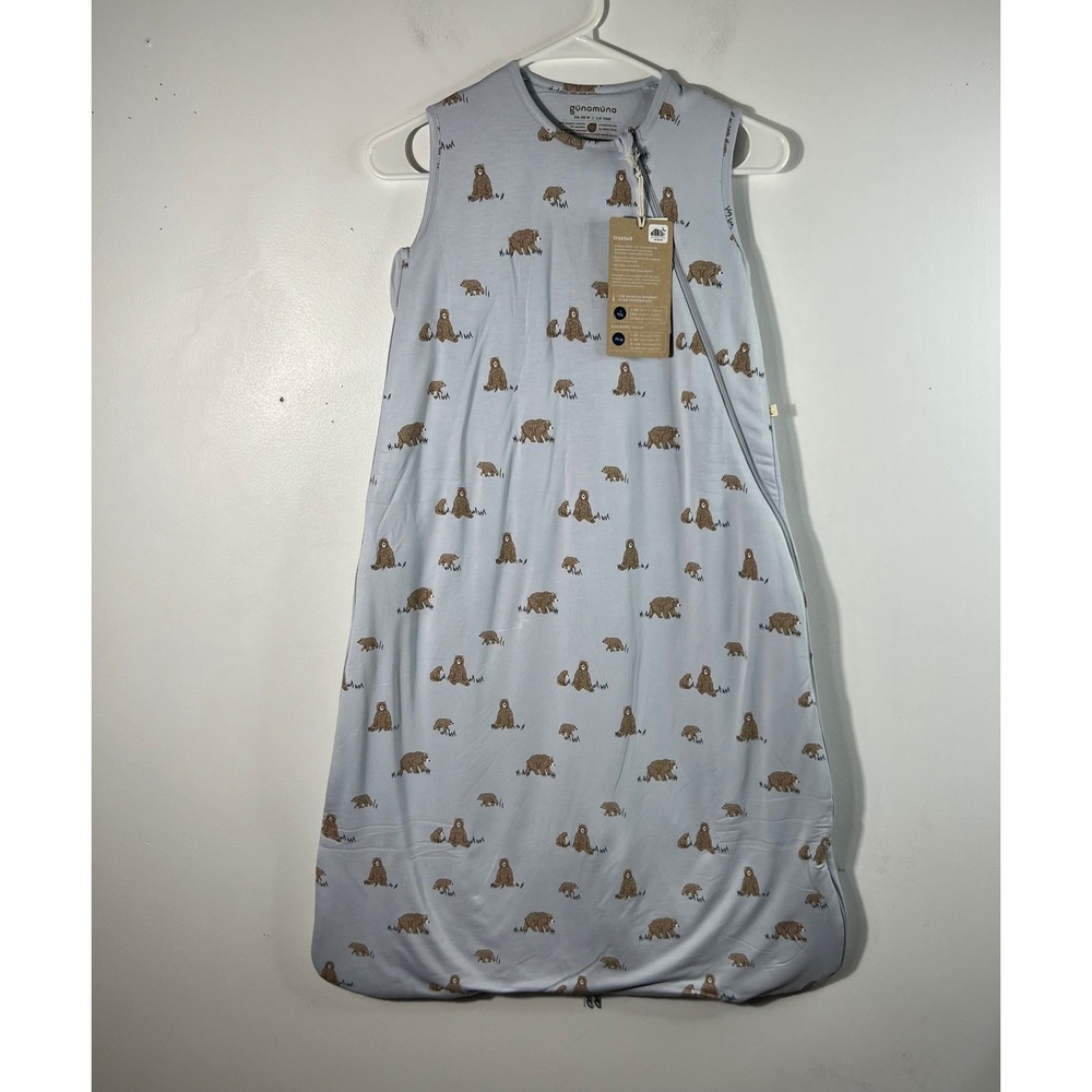 Gunamuna Sleeveless Sleep Bag 24 - 26 M, 1 TOG Blue Bears NWT